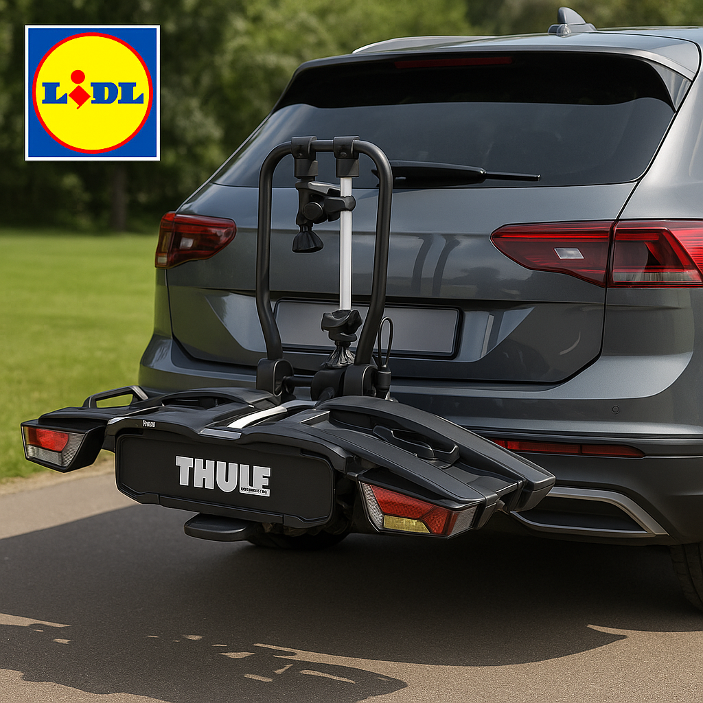 Thule EasyFold XT bike rack for tow bar 2 bikes silver