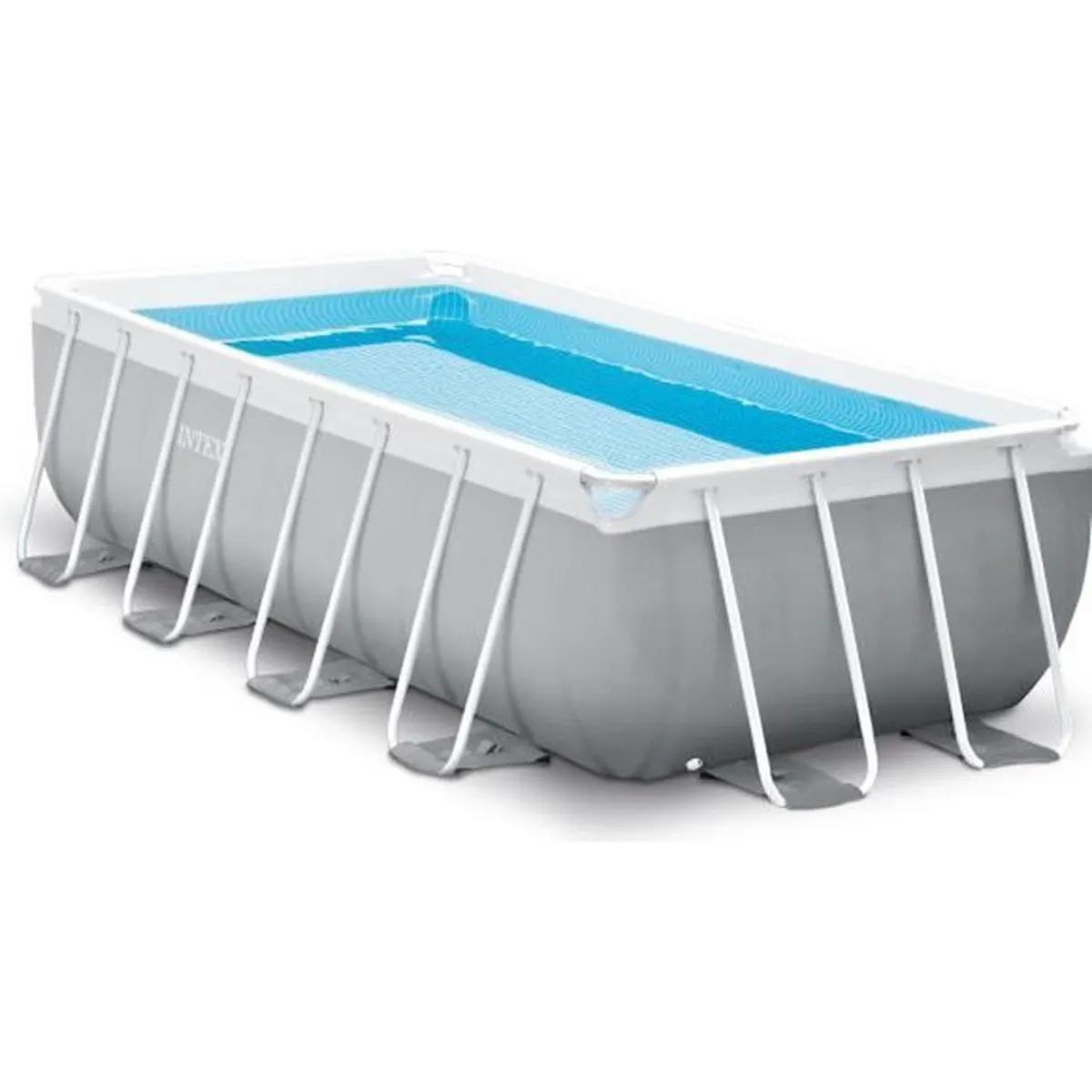 Kit piscine prism frame rect tubulaire (l)4,88 x (l)2,44 x (h)1,07m et chauffage solaire