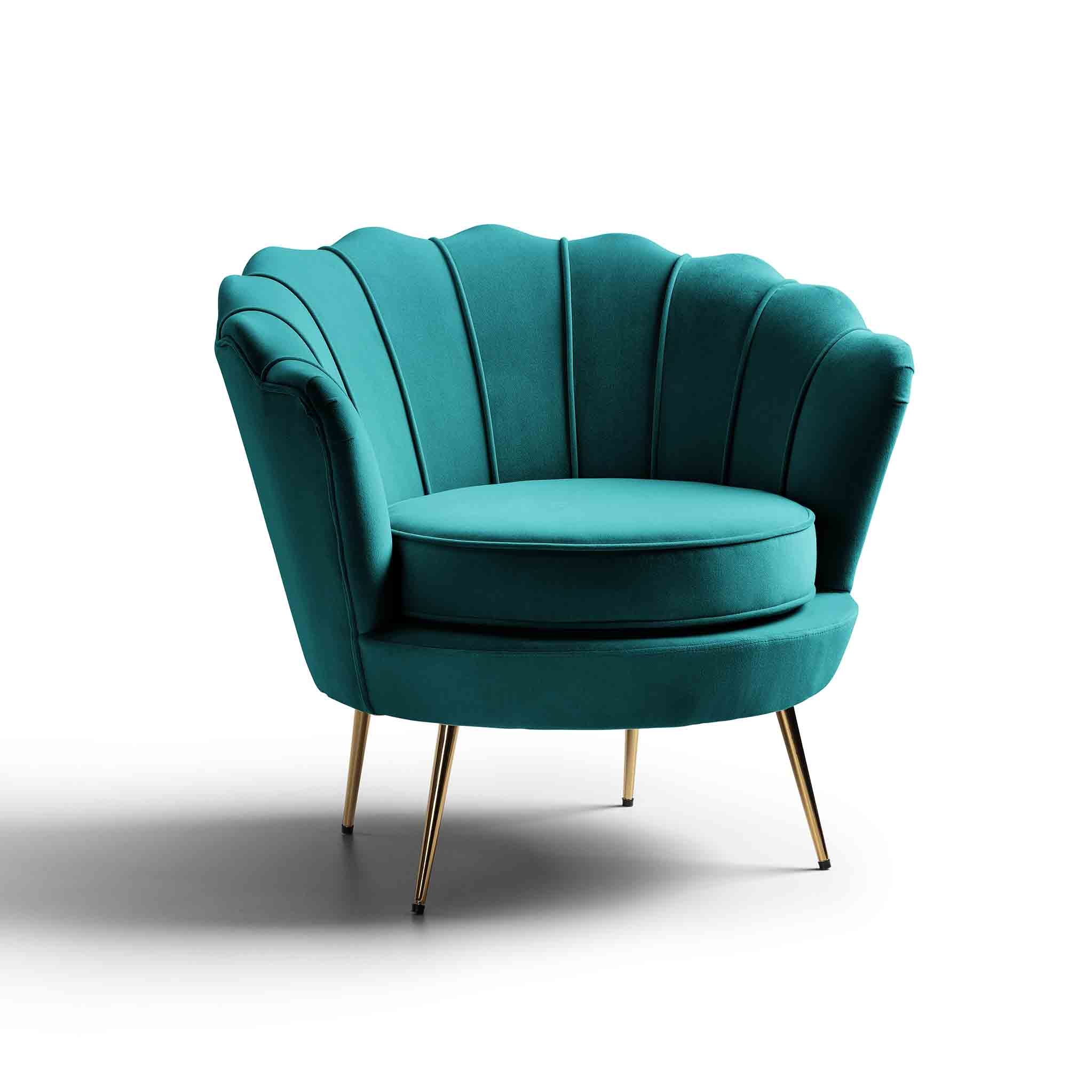 Pearl Velvet Shell Chair Special Sale In Pairs