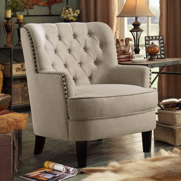 Brogyn 30'' Wide Tufted Wingback Chair