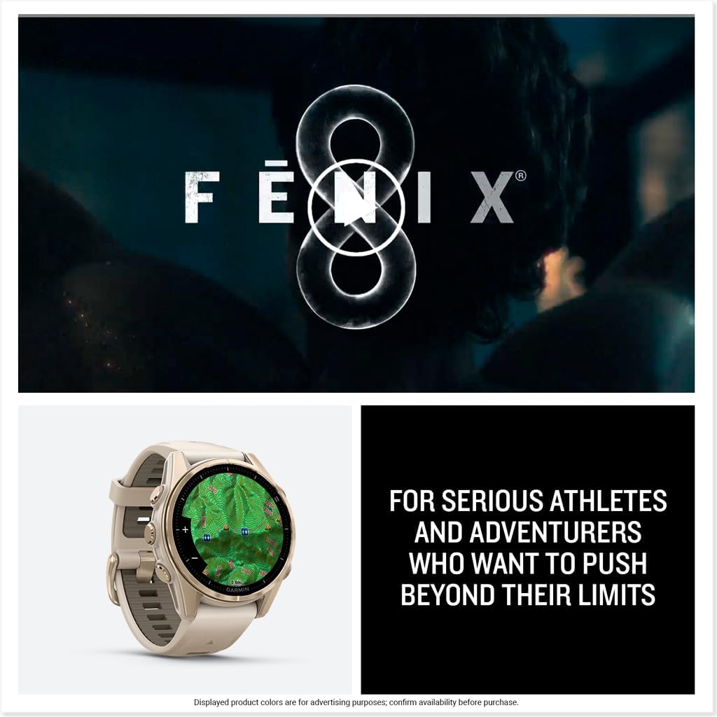 Garmin fēnix® 8 – 51 mm, AMOLED, Sapphire, Premium Multisport GPS Smartwatch, Long-Lasting Battery Life, Dive-Rated, Built-in LED Flashlight, Titanium with Spark Orange/Graphite Band