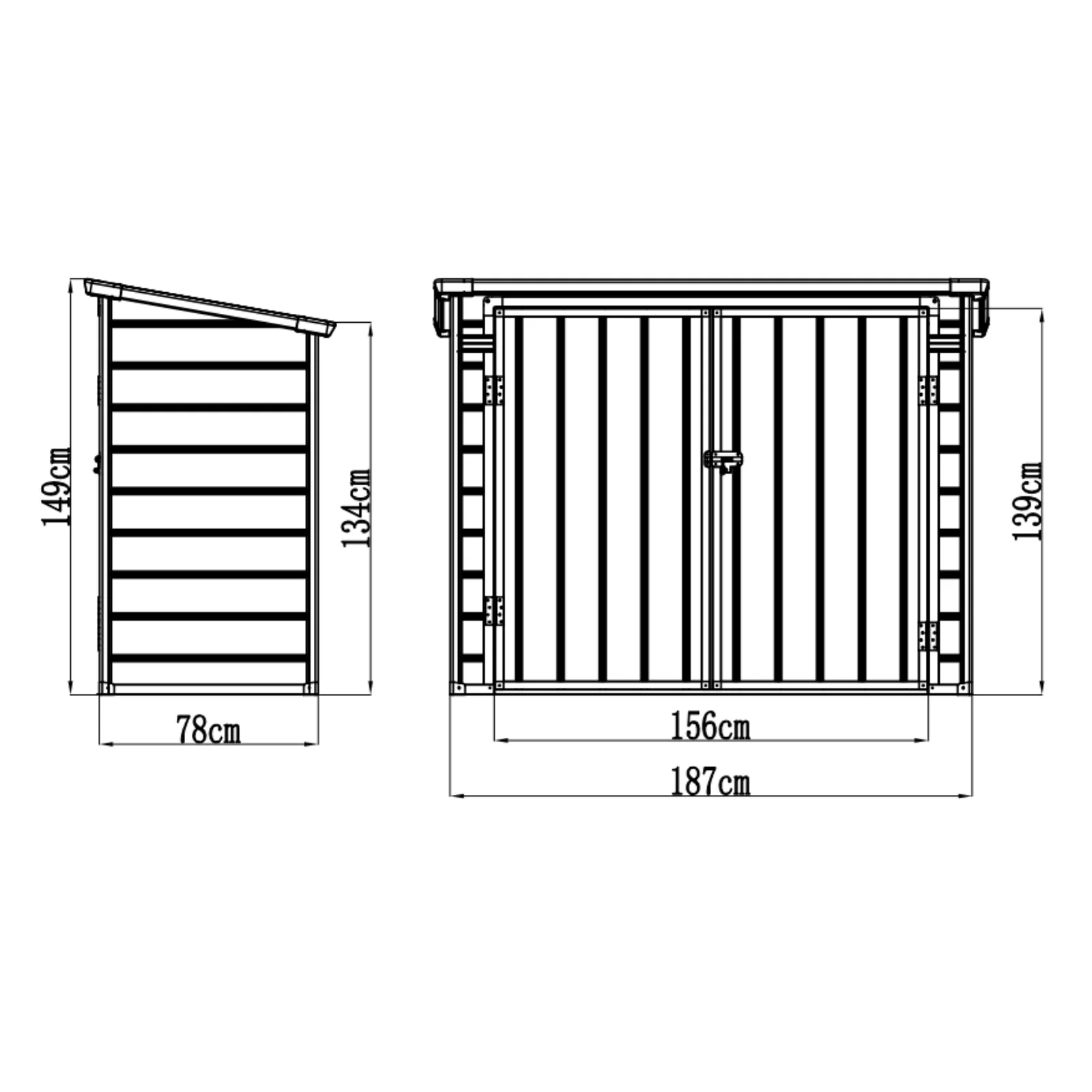Jasmine 6ft x 3ft Plastic Storage Unit with Foundation Kit