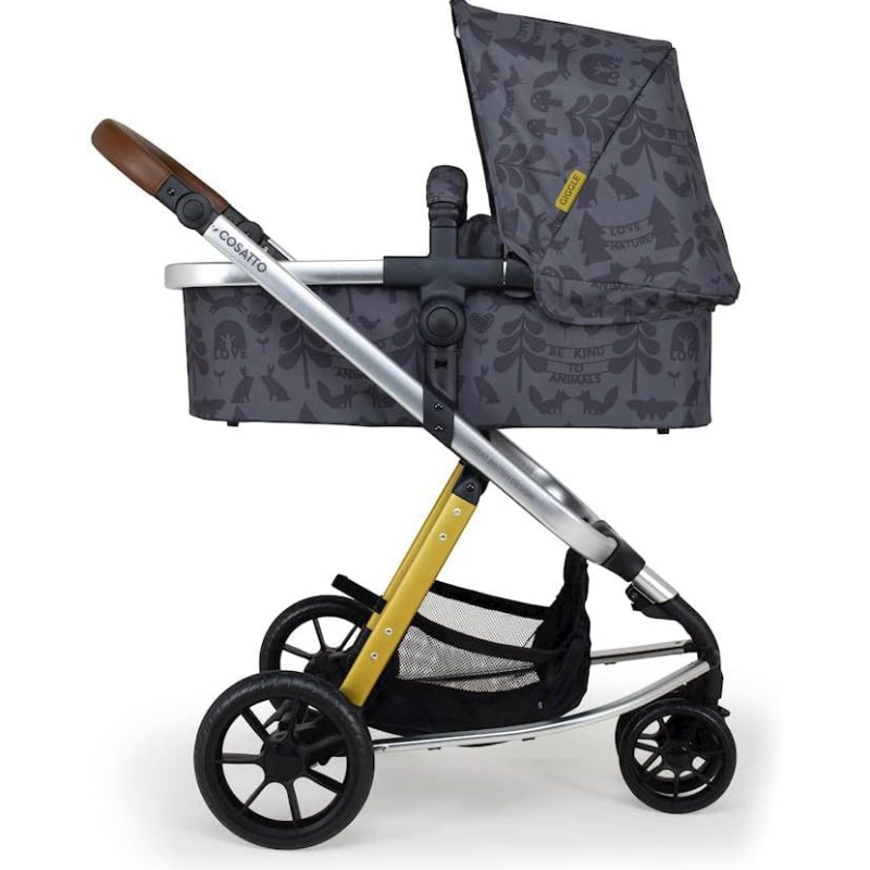 COSATTO GIGGLE 3 in 1 - A 3 in 1 Stroller with the trio - Cane Stroller, a Pram with a carrycot and an iSize baby car seat included, Lying Function and Accessories and Adapters