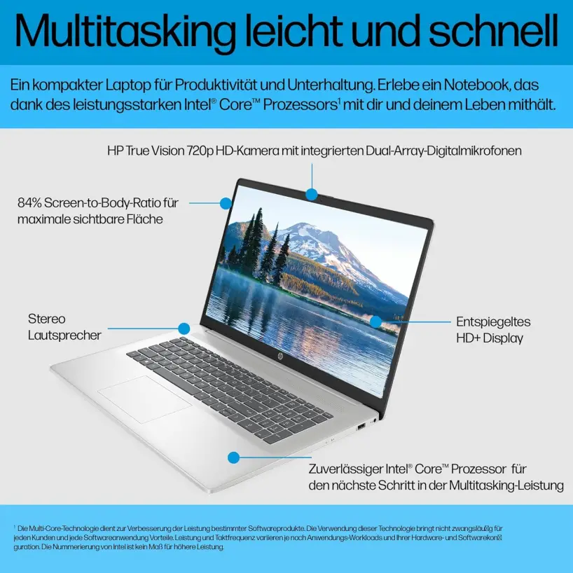 HP Laptop 17 with Intel Core i7-1355U | 17.3 Inch FHD Display | 16 GB DDR4 RAM | 1 TB SSD