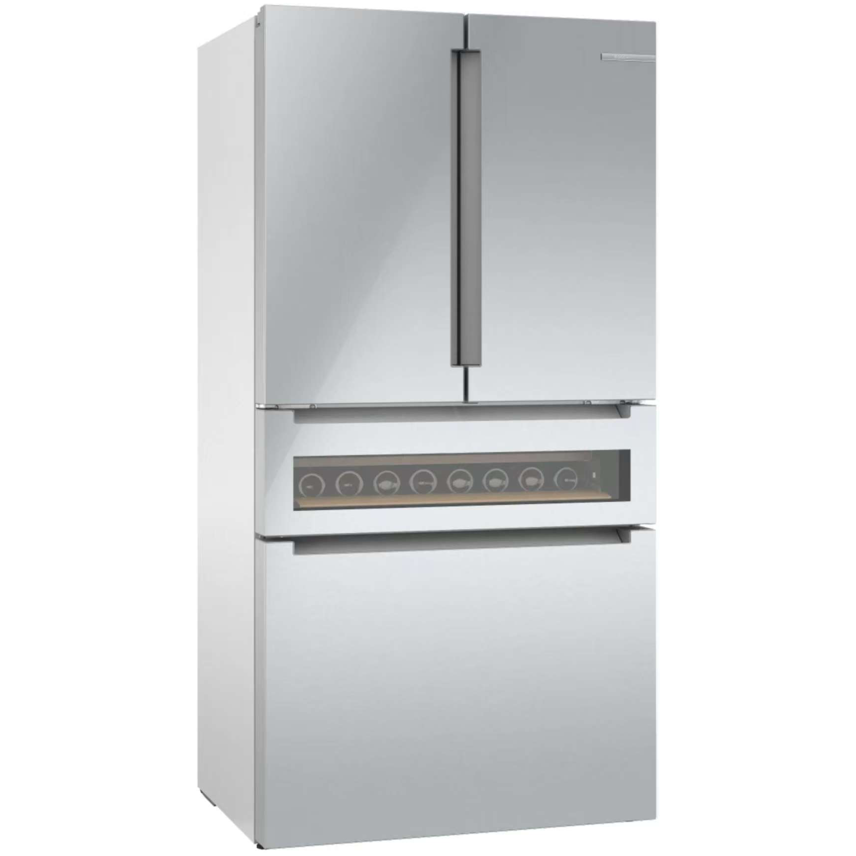 Bosch B36CL81ENG 800 Series French Door Bottom Mount Refrigerator. Glass door 36'' Stainless Steel