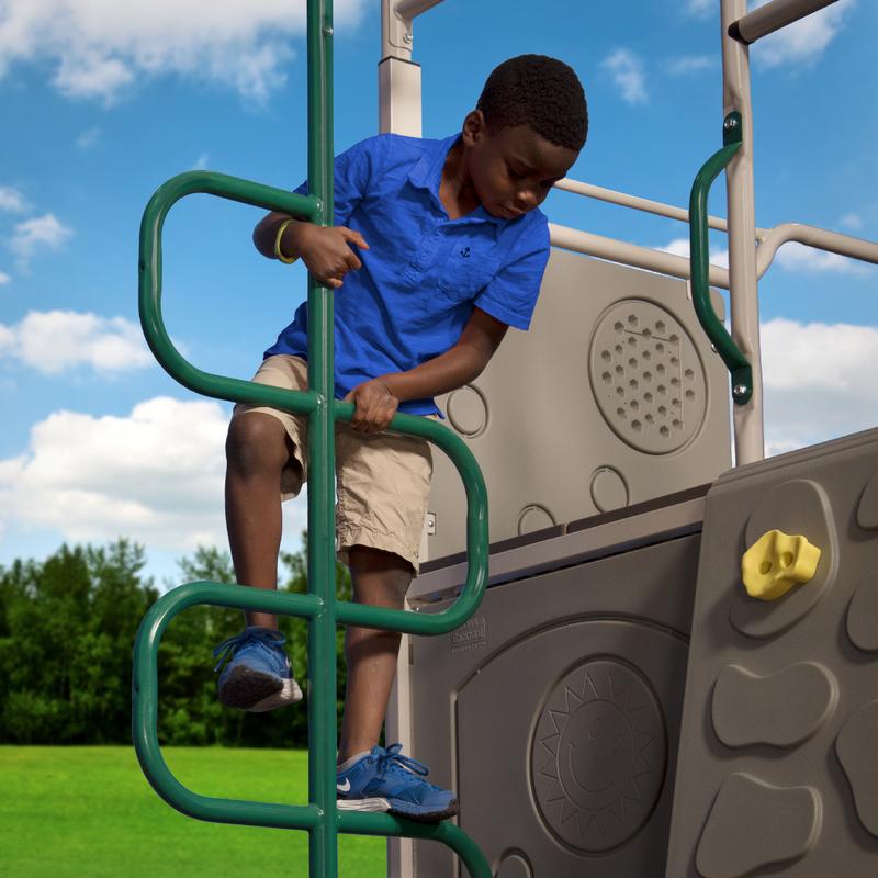 Castle Grey Metal Swing Set