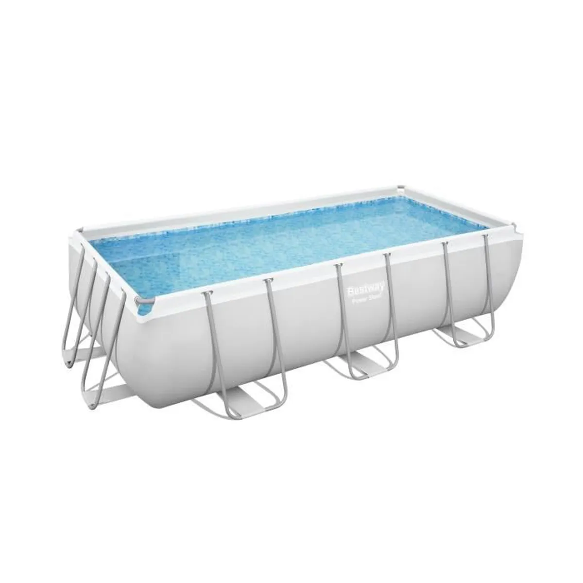 Kit Piscine hors sol tubulaire BESTWAY - Power Steel™ - 404 x 201 x 100 cm - Rectangulaire (Livrée avec échelle, pompe et diffuseur)