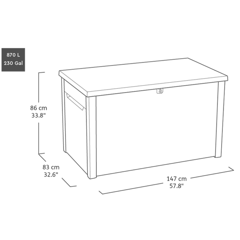Java 230 Gallon Deck Box - Brown