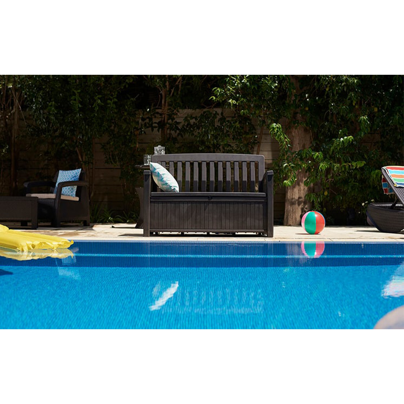 Patio 60 Gallon Outdoor Storage Bench - Brown