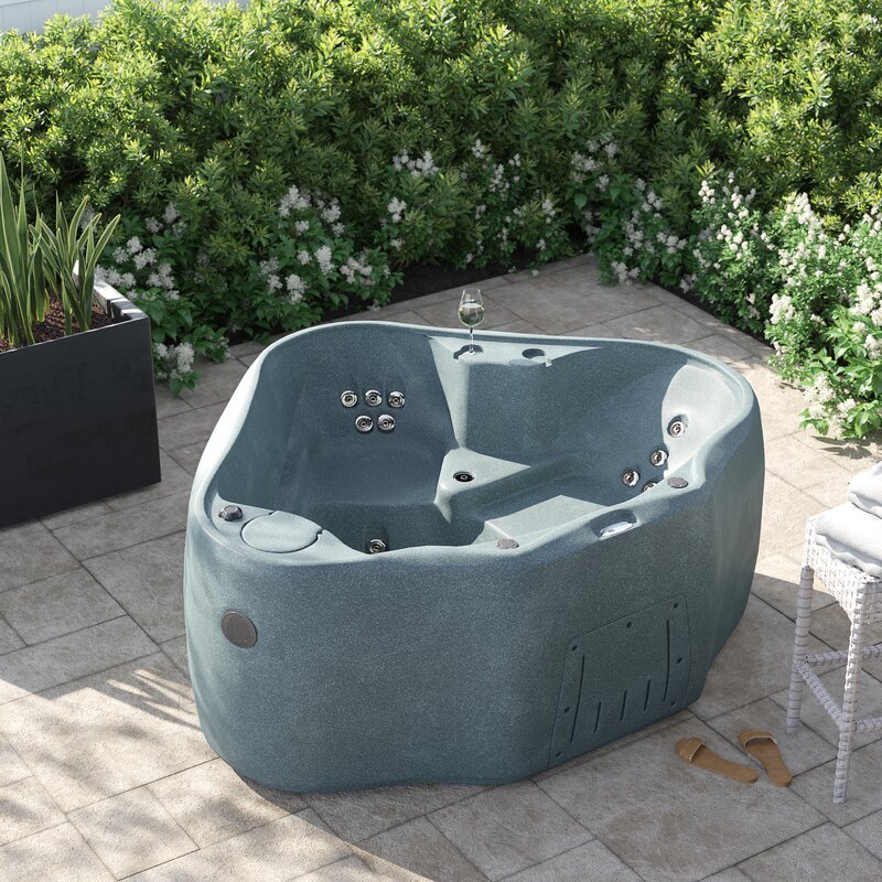 AquaRest Discover AR300 Premium 2-Person 20-Jet Oval Plug & Play Hot Tub with Ozonator, LED Waterfall and Stainless Steel Heater