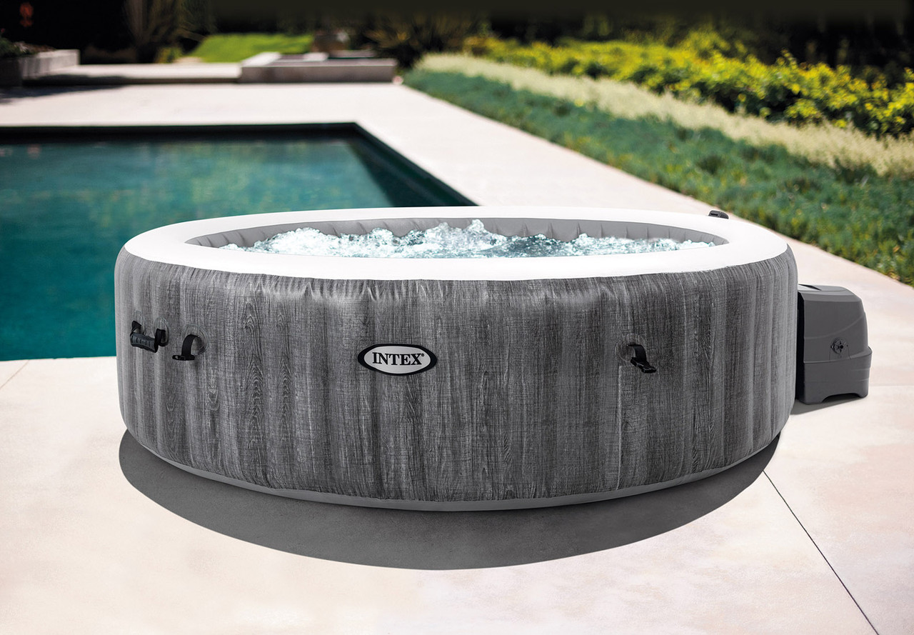 PureSpa™ Greywood Deluxe Inflatable Hot Tub Set - 6 Person