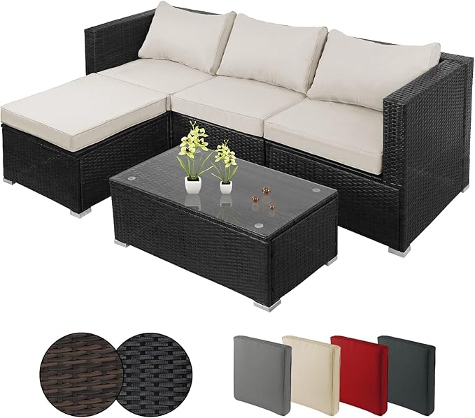 Montafox 12-piece polyrattan lounge garden furniture