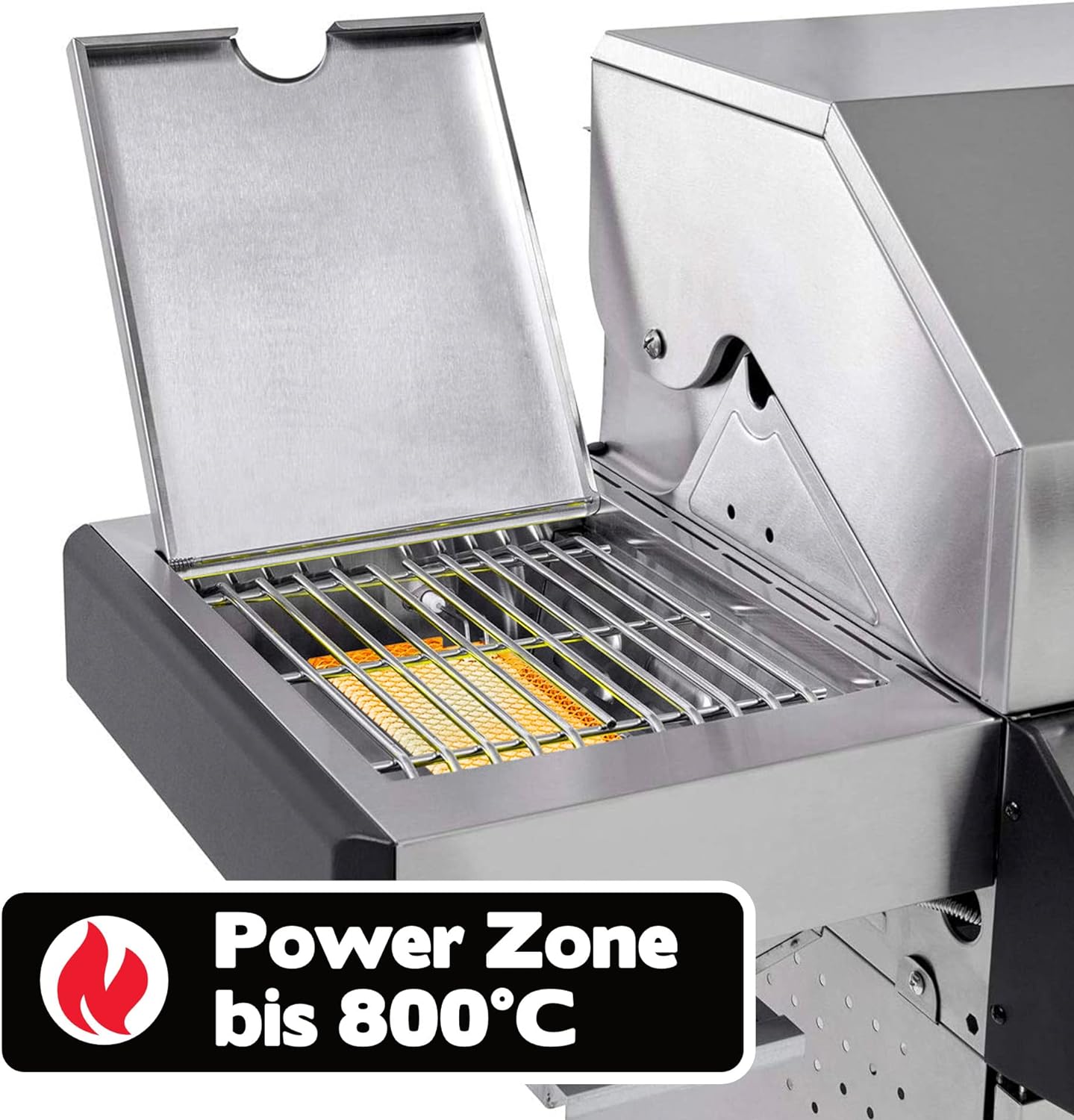 TAINO Platinum 3+1 or 4+2 Gas Barbecue Rotating Spit Complete Stainless Steel New Premium Series 2019 BBQ Grill Trolley 3 Burner Side Cooker Piezo Ignition