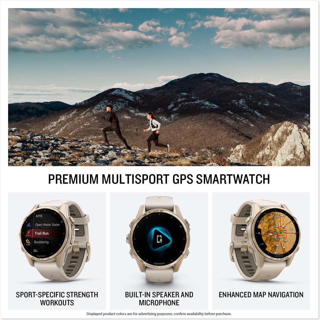 Garmin fēnix® 8 – 51 mm, AMOLED, Sapphire, Premium Multisport GPS Smartwatch, Long-Lasting Battery Life, Dive-Rated, Built-in LED Flashlight, Titanium with Spark Orange/Graphite Band