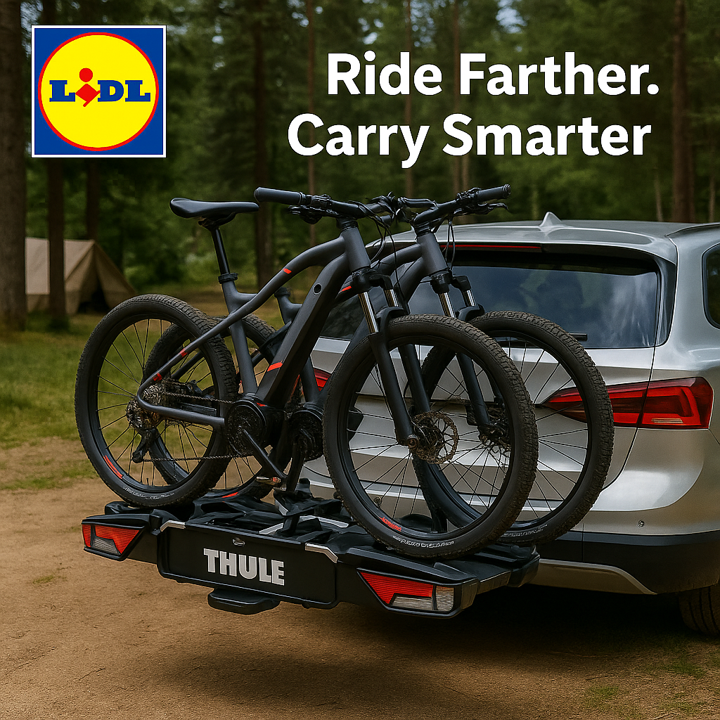 Thule EasyFold XT bike rack for tow bar 2 bikes silver