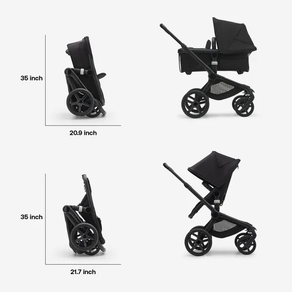Bugaboo Fox 5 stroller set Black/Black, Desert Taupe