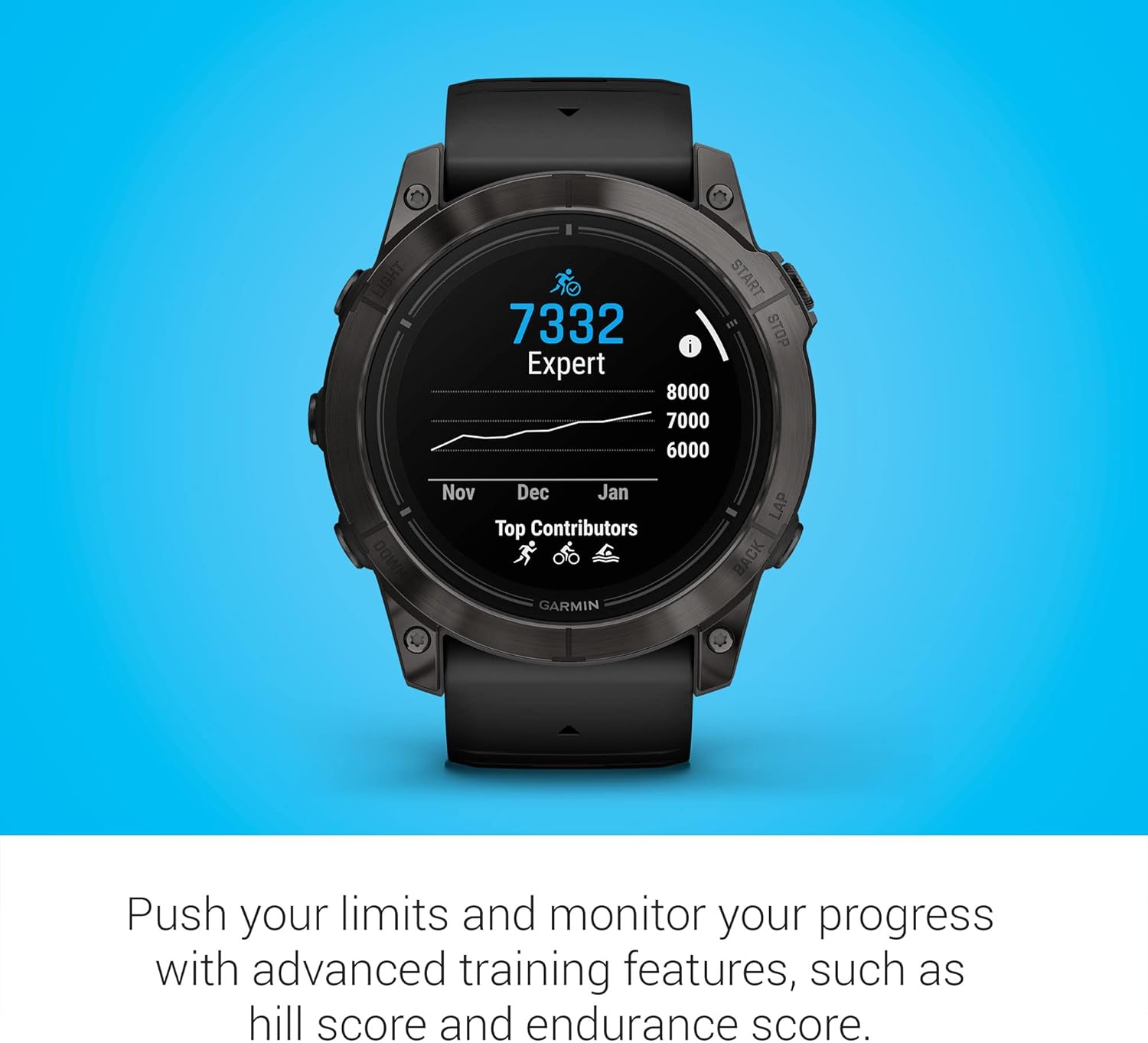 Garmin epix Pro (Gen 2) Sapphire Edition, 47mm, High Performance Smartwatch, Advanced Training Technology, Built-in Flashlight, Black