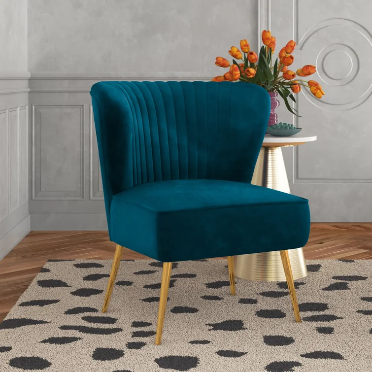 Lisette 26'' Wide Tufted Velvet Side Chair