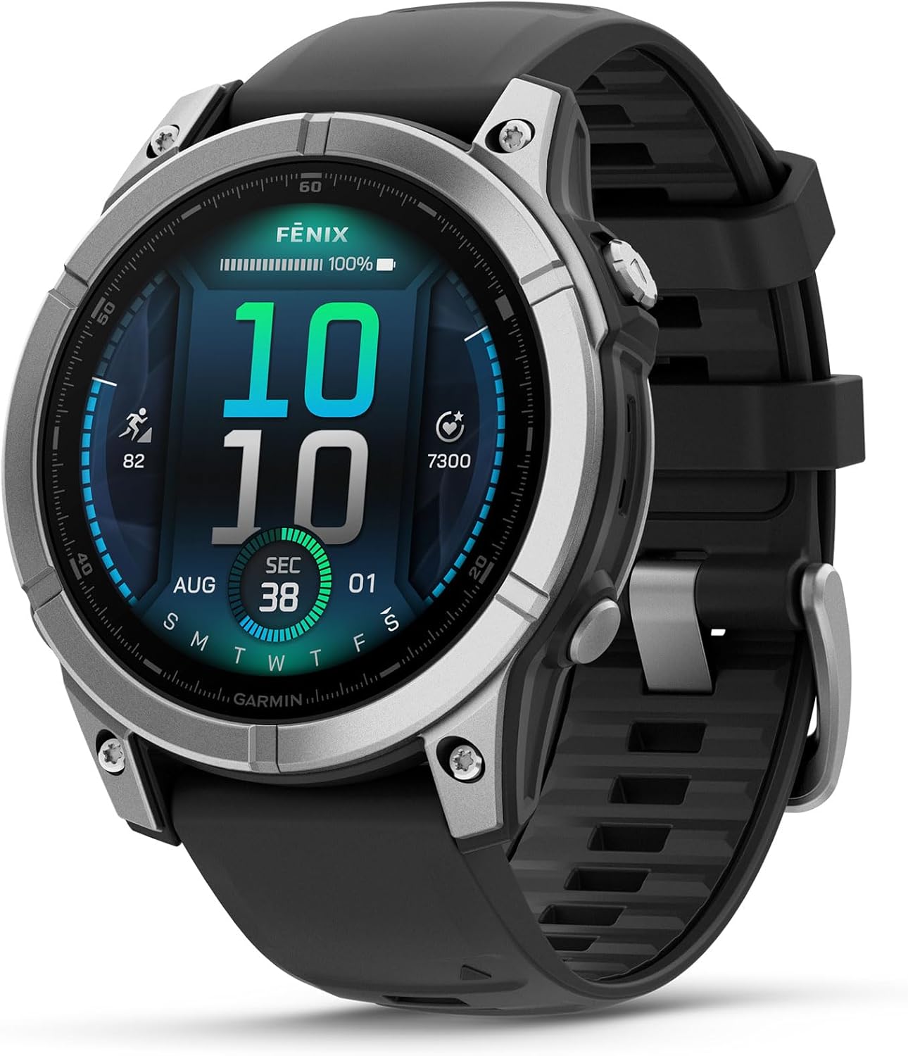 Garmin fēnix® 8 – 51 mm, AMOLED, Sapphire, Premium Multisport GPS Smartwatch, Long-Lasting Battery Life, Dive-Rated, Built-in LED Flashlight, Titanium with Spark Orange/Graphite Band