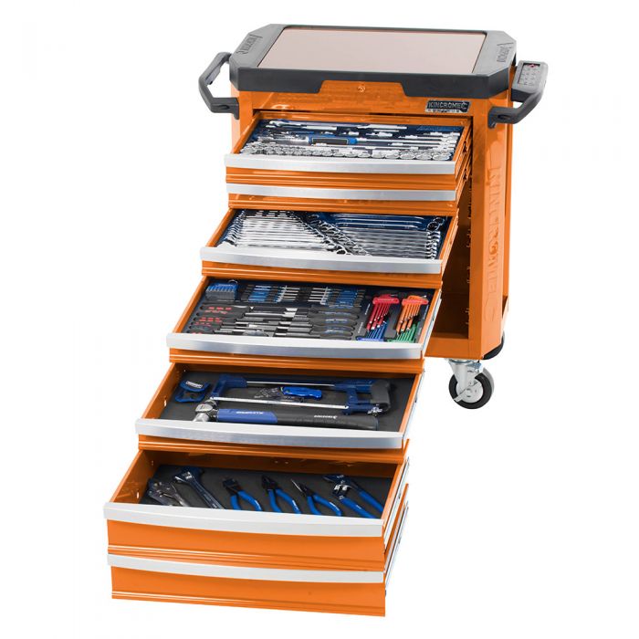 Kincrome Contour Tool Trolley Kit 242 Piece 7 Drawer - Orange K1520O