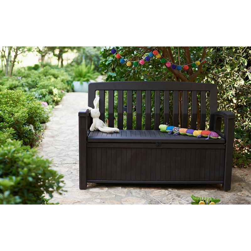 Patio 60 Gallon Outdoor Storage Bench - Brown