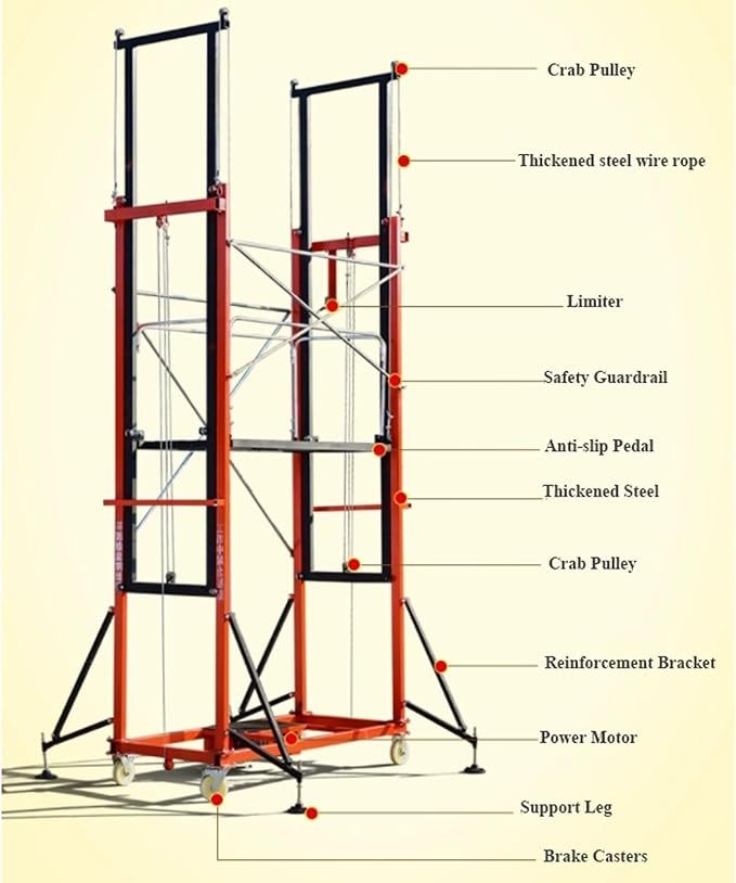 📢Year-End Promotion🎉Foldable Electric Lift Scaffolding (Load 1000Kg)