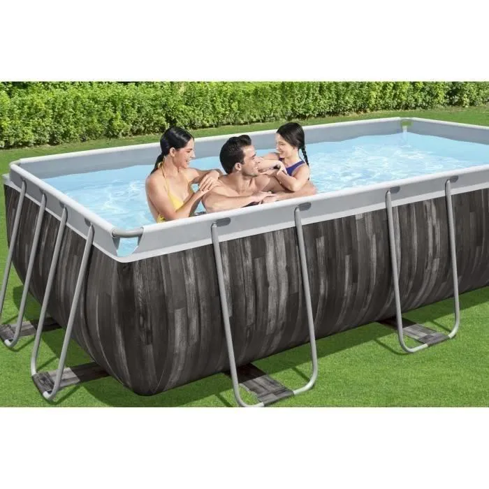 Kit Piscine hors sol tubulaire BESTWAY - Power Steel™- 488 x 305 x 107 cm - Ovale (Livrée avec une échelle, une bâche, un épurateur)