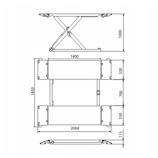 Low-rise scissor lift MT400H