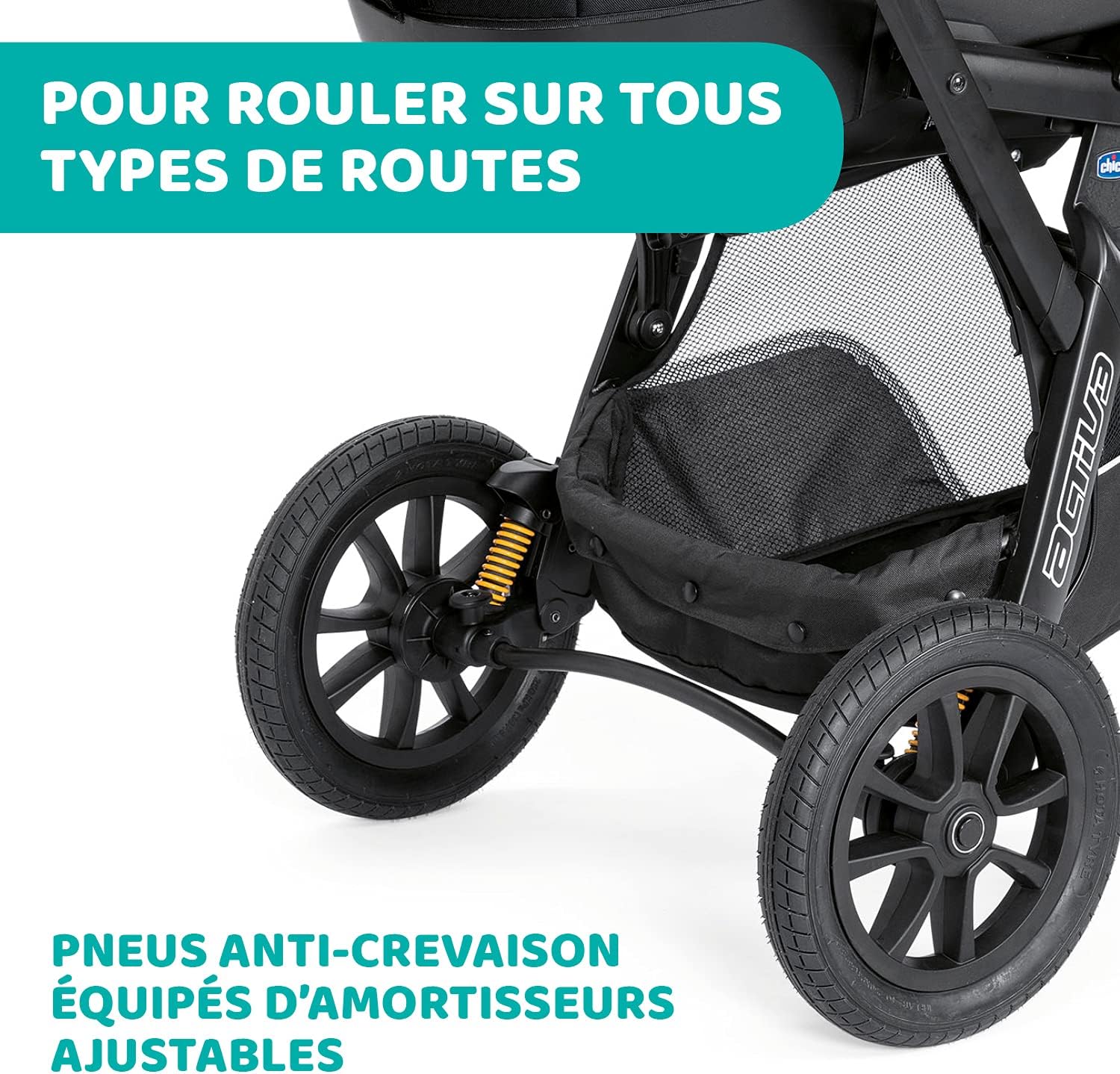 Chicco Trio Activ3 3 in 1 Stroller with Car Travel Set, 3-Wheel Reclining Cane, Pram/Carrycot and Baby Car Seat Group 0+, with Folding and Compact Closure - Black
