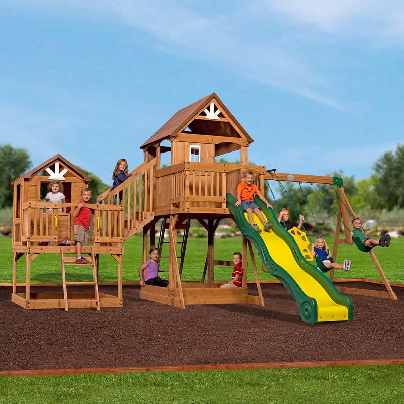 Malibu Wooden Swing Set