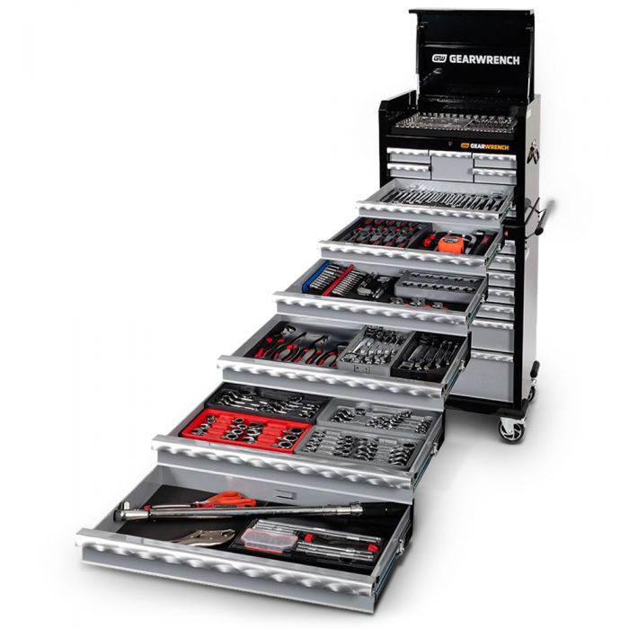 GEARWRENCH 300 Pc Combination Tool Kit With Chest & Roller Cabinet