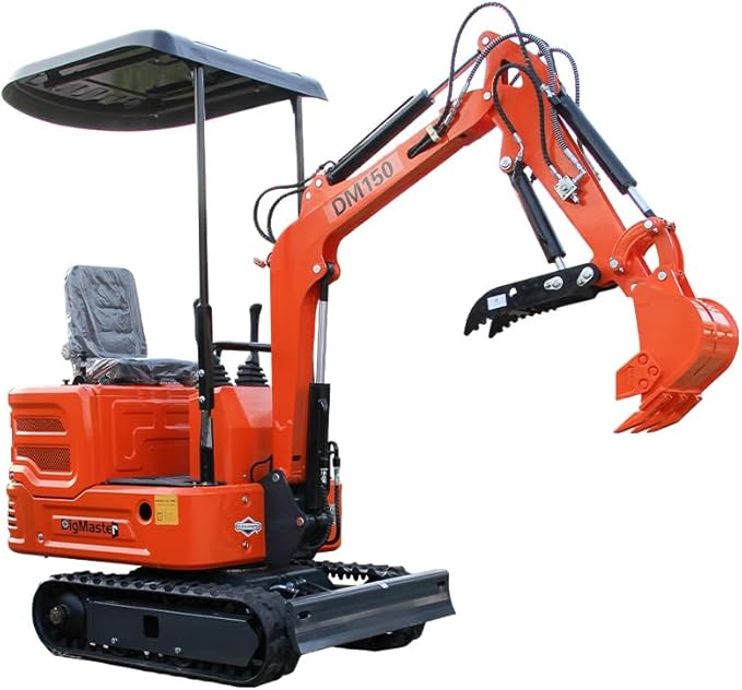 2,000 lbs Mini Crawler Excavator Hydraulic Thumb Canopy B&S Engine EPA for Garden, Farm, Park, Road Micro Digger USA Stock