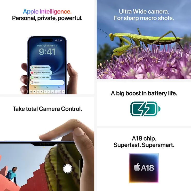 iPhone 16 512 GB: 5G Mobile phone with Apple Intelligence, Camera Control, A18 Chip
