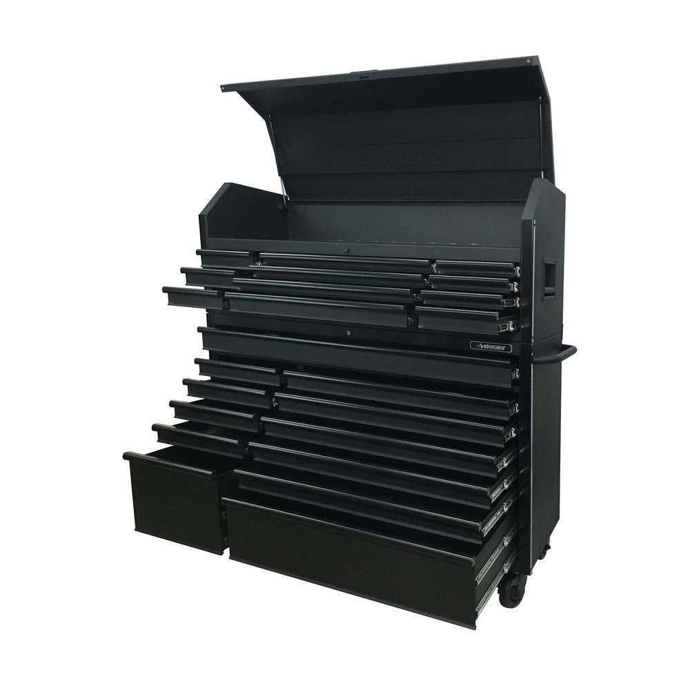 Heavy-Duty 56 In. W 23-Drawer, Deep Combination Tool Chest And Rolling Cabinet Set In Matte Black