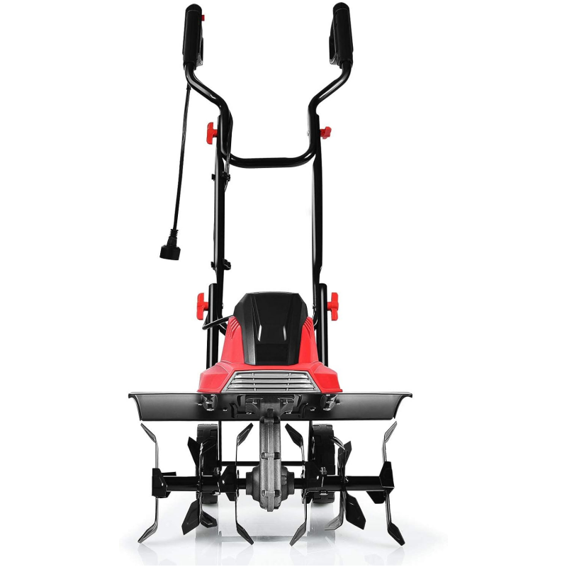 RELAX4LIFE Electric Tiller 1500 W at 400 RPM, Tiller with Working Depth 22 CM, Width 43 CM and 6 Blades, Foldable Handle and Safety Button for Garden (1500W)