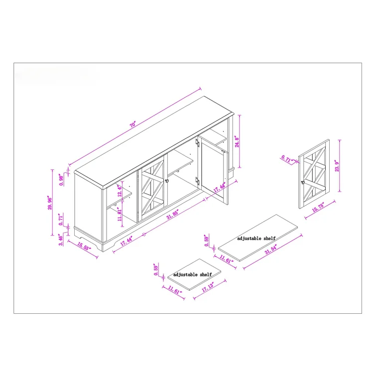 Portsea TV Stand for TVs up to 85