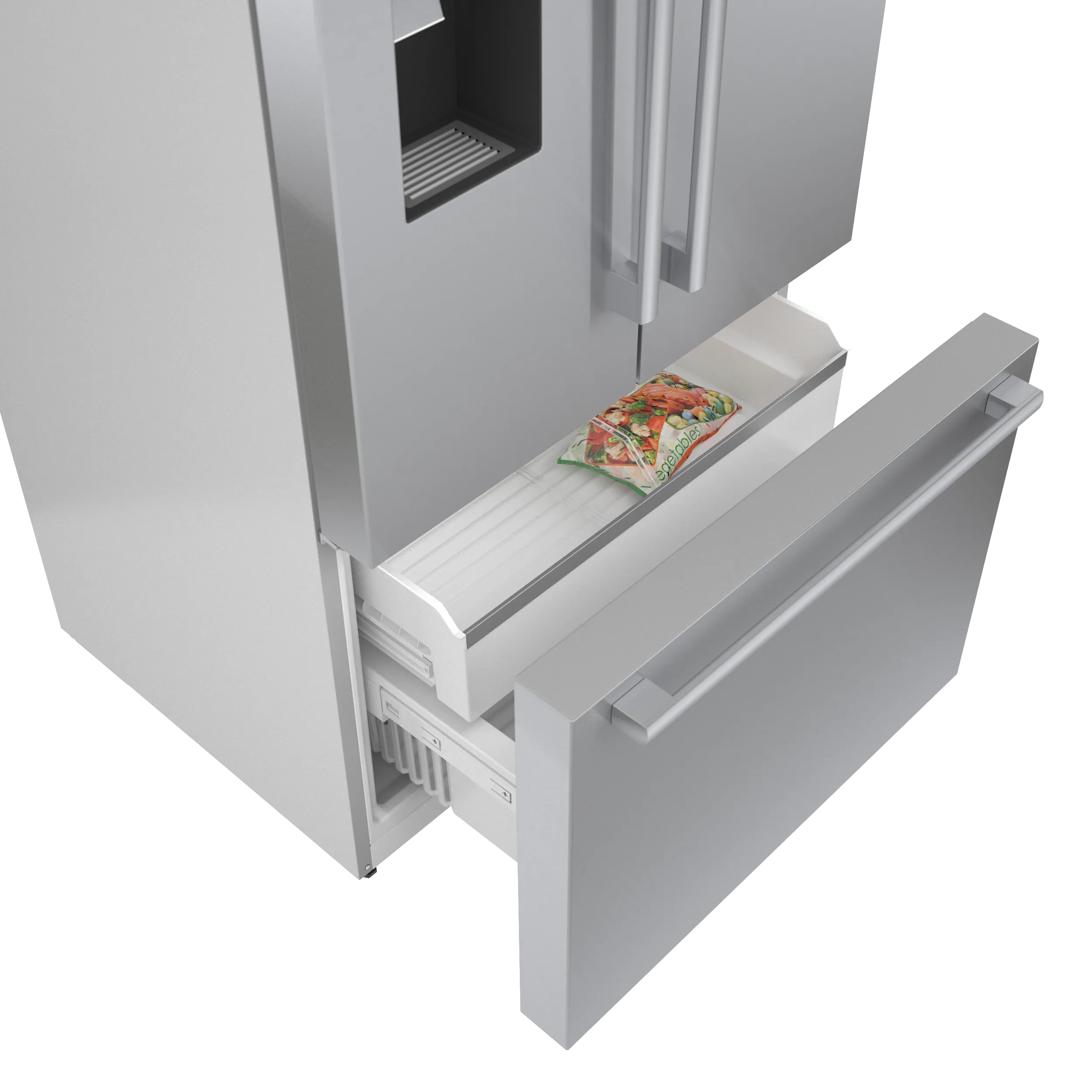 Bosch B36CD50SNS 500 Series French Door Bottom Mount Refrigerator 36'' Stainless steel (with anti-fingerprint), Total No Frost