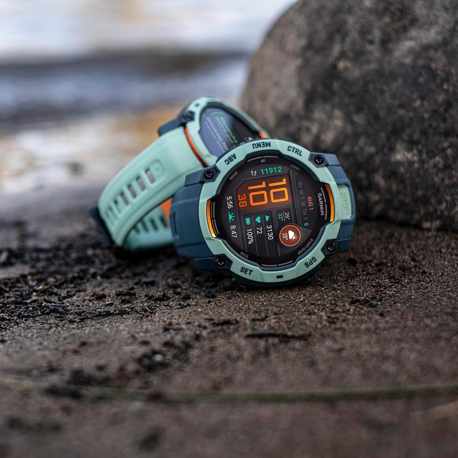 Garmin Instinct® 3 Tactical Edition, 50mm, Solar Charged Display, Rugged Outdoor GPS Smartwatch