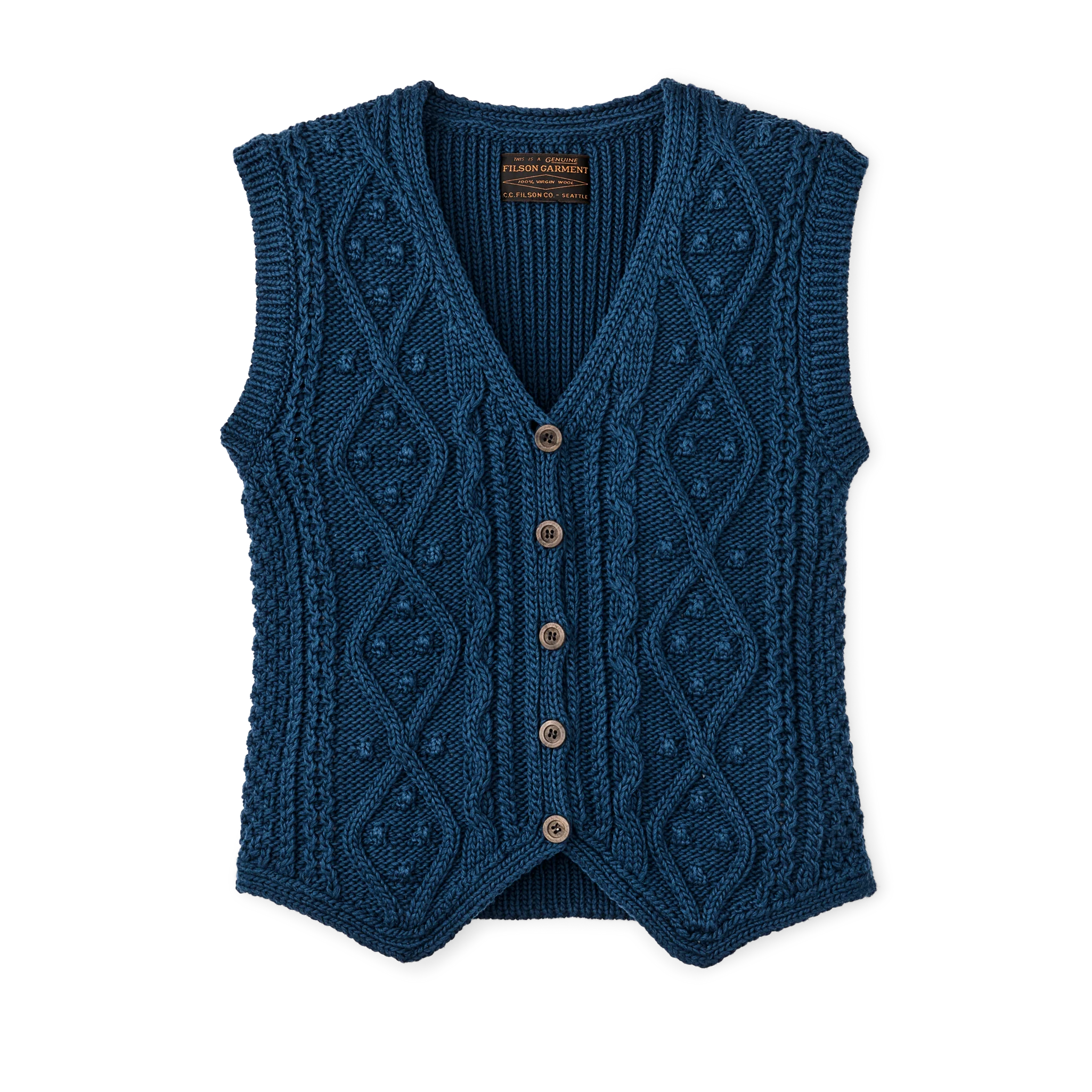 Women's Rustic Cable Knit Vest - FILSON OUTLET