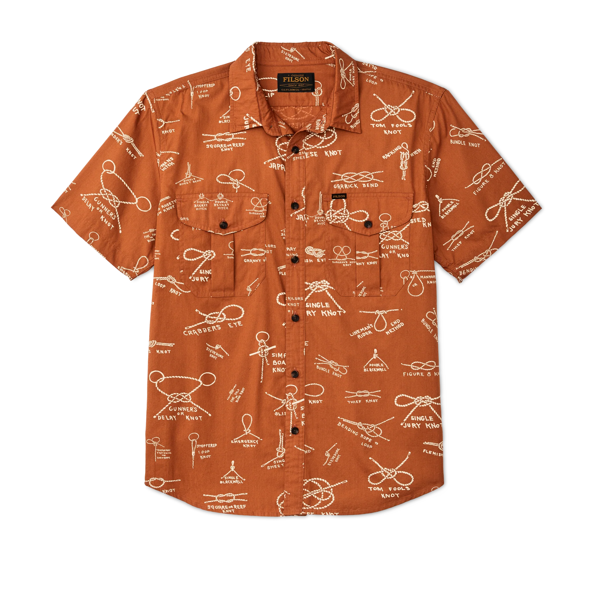 Filson's Washed Short Sleeve Feather Cloth Shirt - FILSON OUTLET