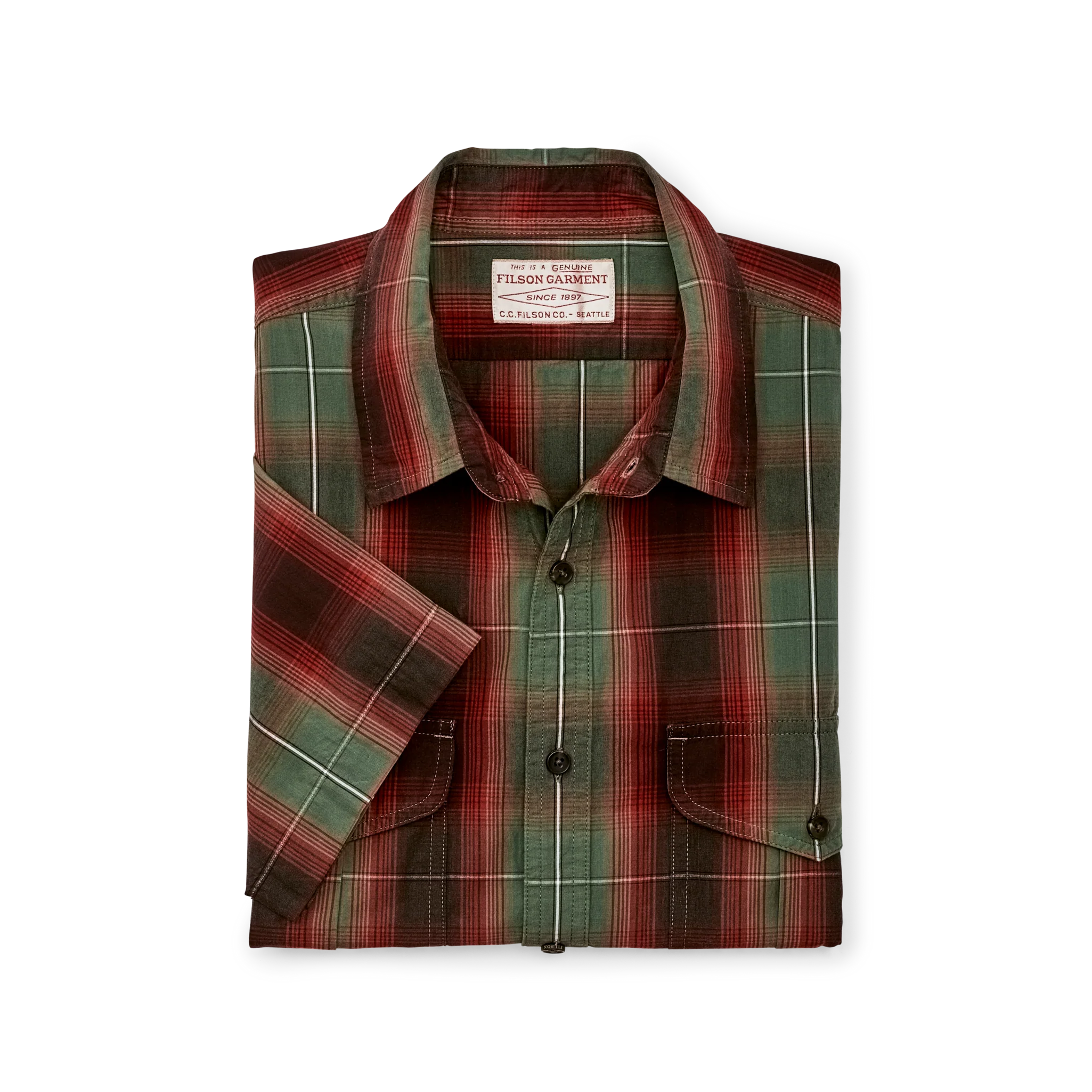 Filson's Washed Short Sleeve Feather Cloth Shirt - FILSON OUTLET