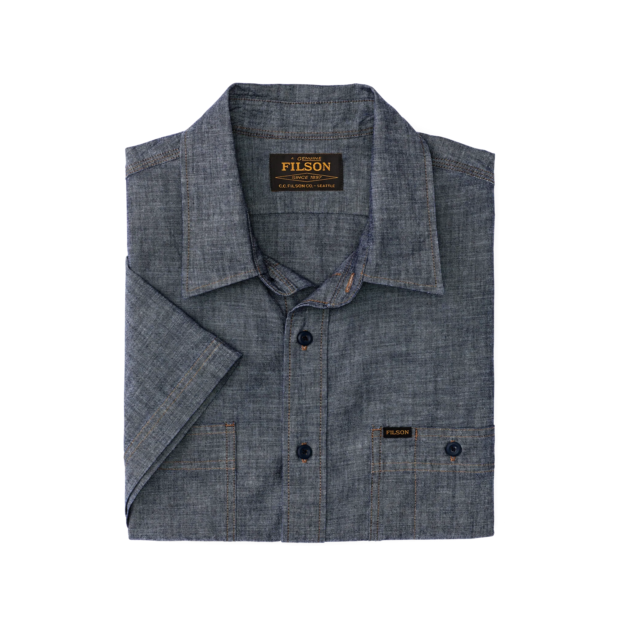 Short Sleeve Chambray Shirt - FILSON OUTLET