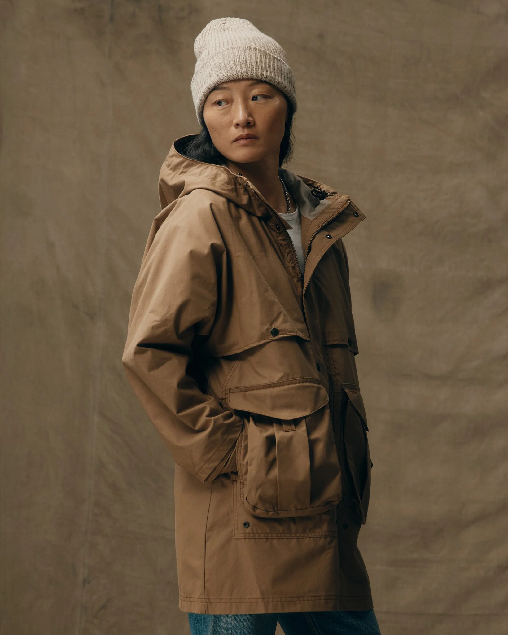 Women's Aviator Cloth Long Raincoat - FILSON OUTLET