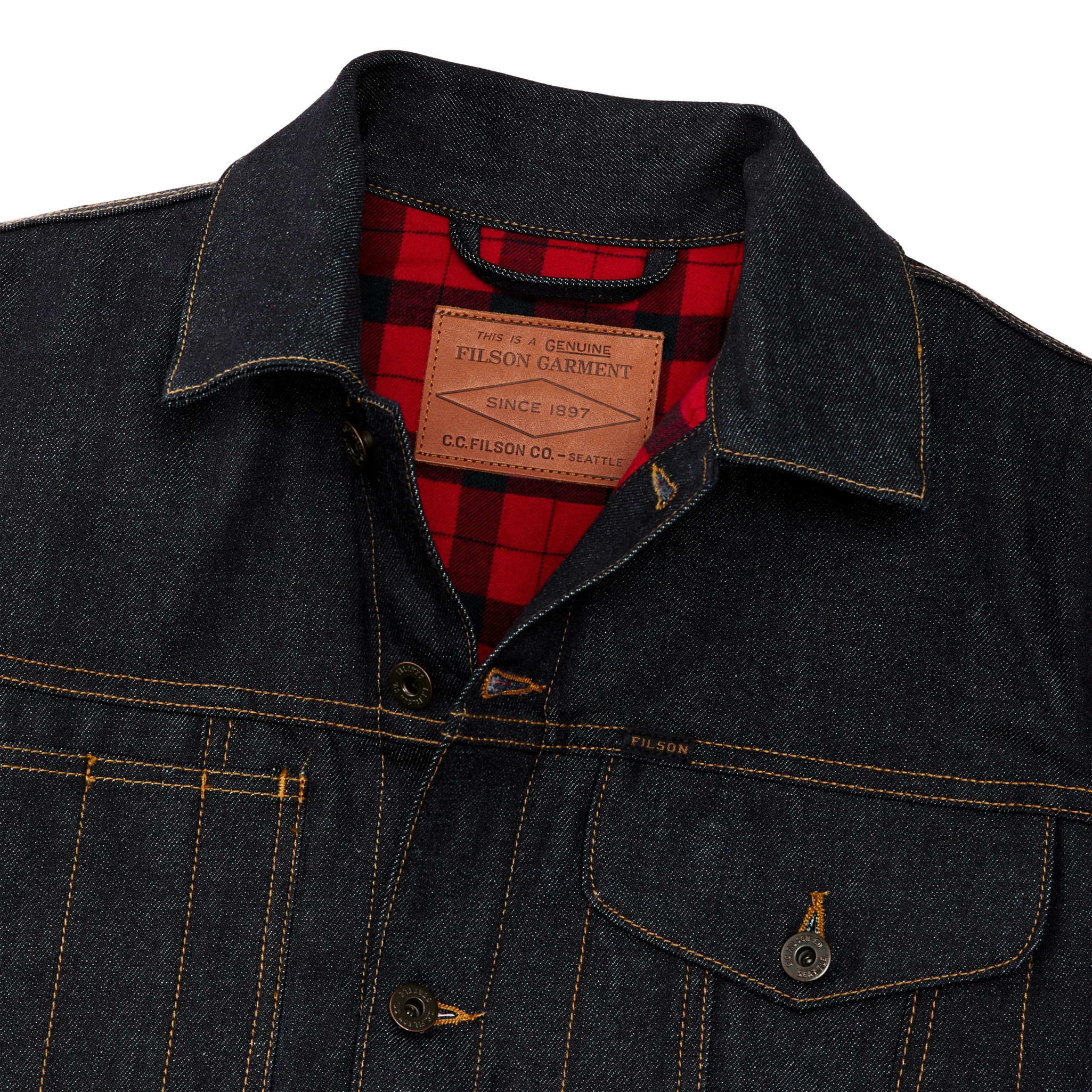 Lined Denim Short Cruiser Jacket - FILSON OUTLET
