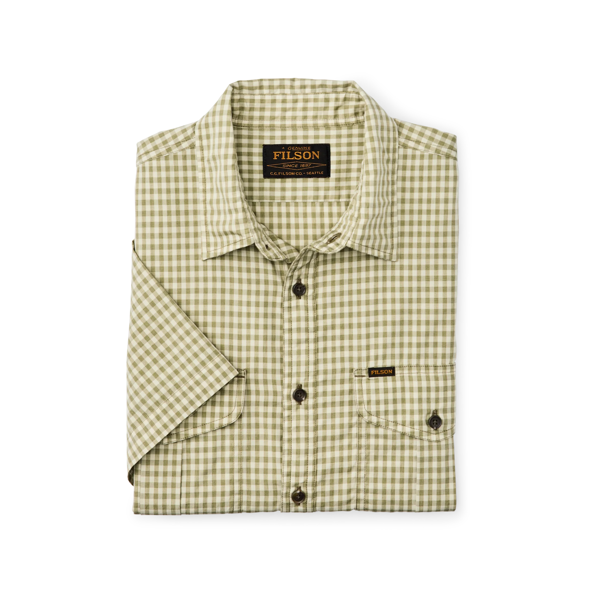 Filson's Washed Short Sleeve Feather Cloth Shirt - FILSON OUTLET