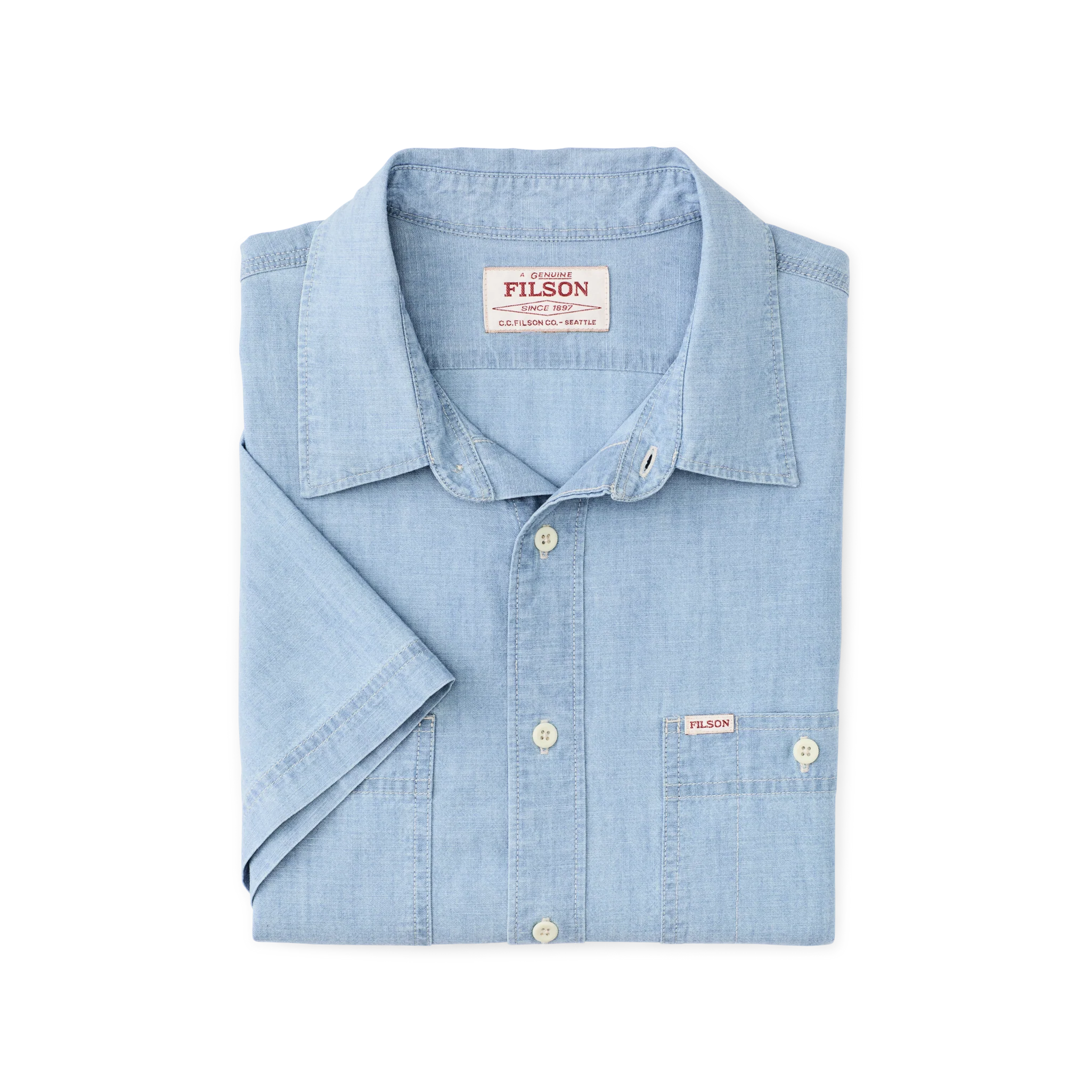 Short Sleeve Chambray Shirt - FILSON OUTLET