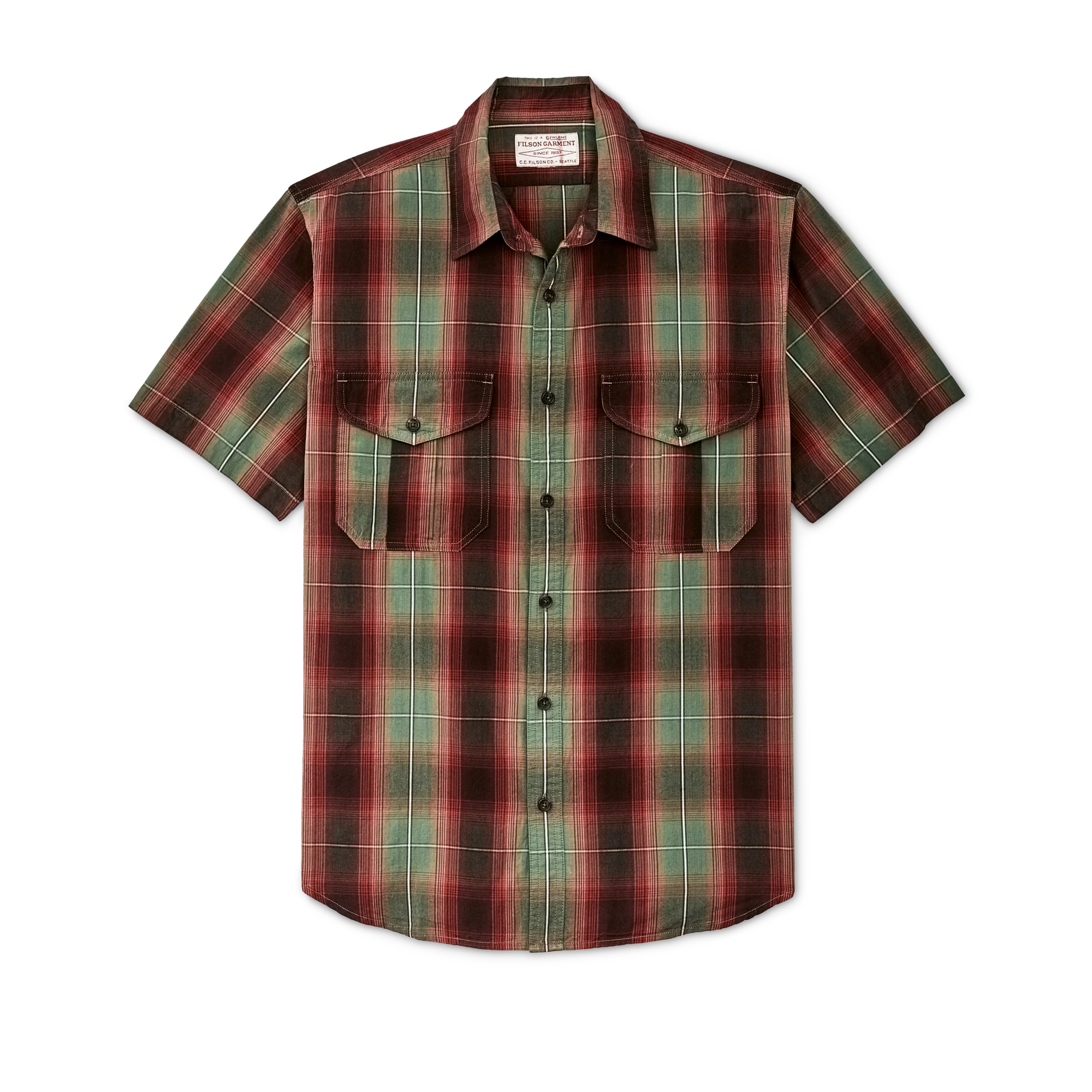 Filson's Washed Short Sleeve Feather Cloth Shirt - FILSON OUTLET