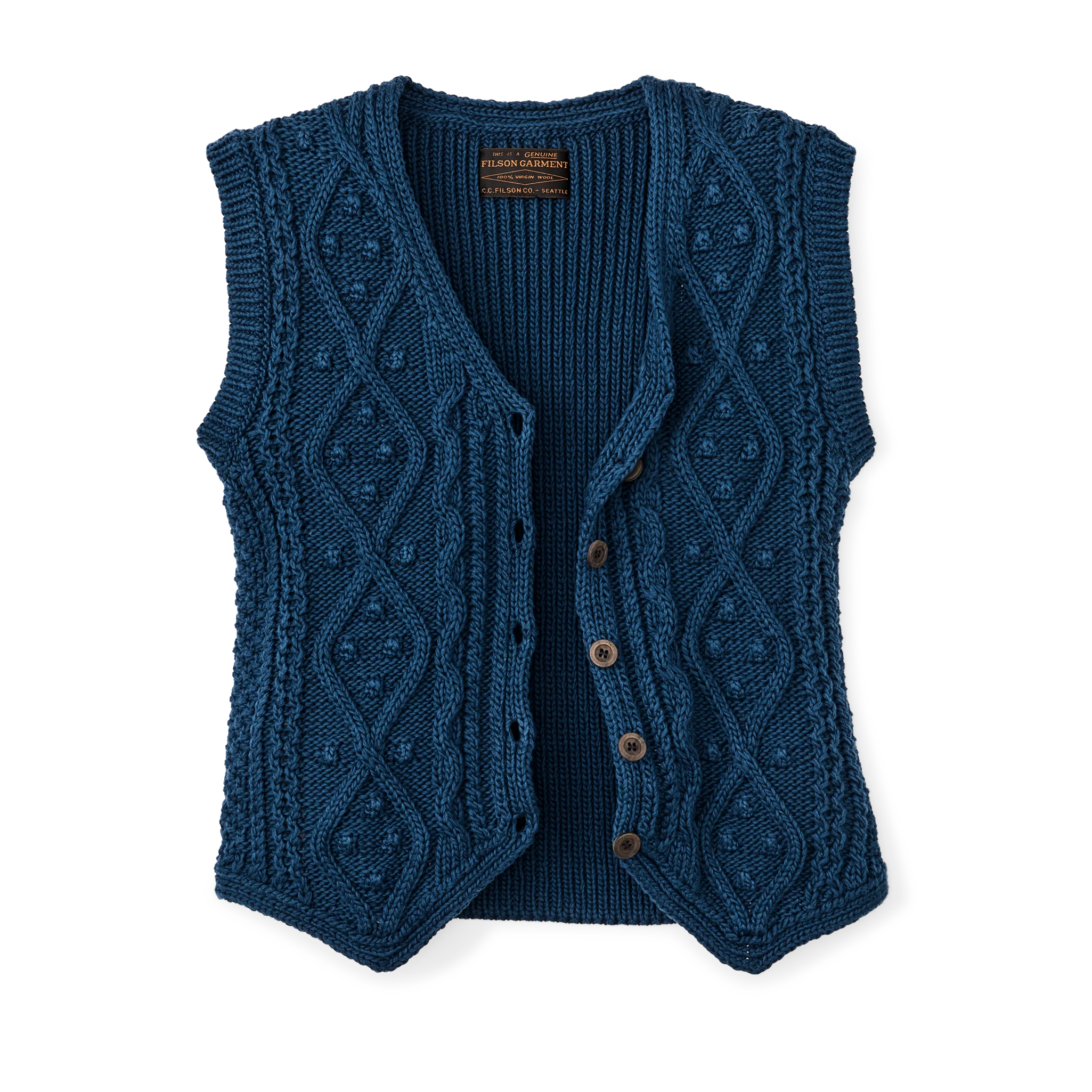 Women's Rustic Cable Knit Vest - FILSON OUTLET