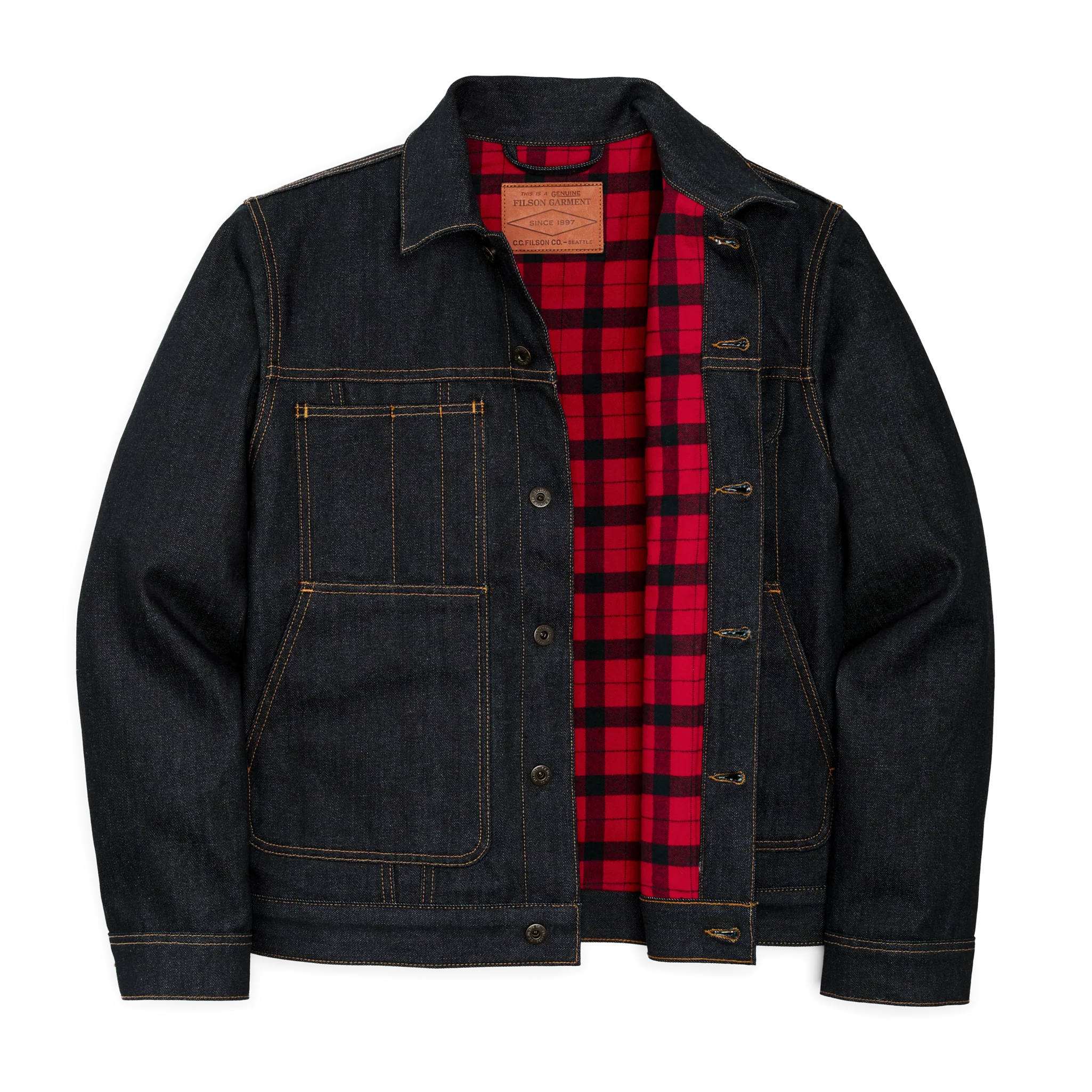 Lined Denim Short Cruiser Jacket - FILSON OUTLET
