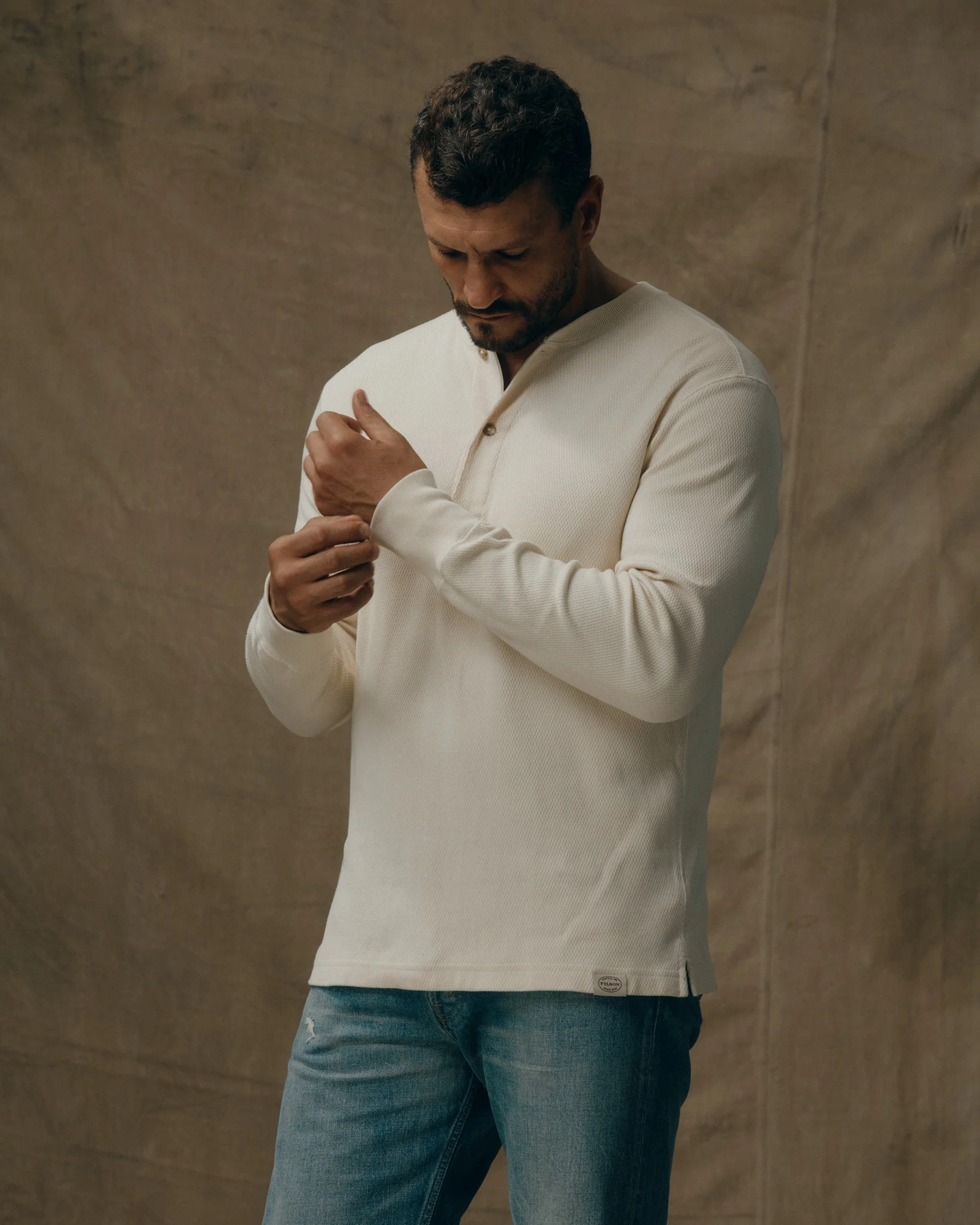 Waffle Knit Henley - FILSON OUTLET